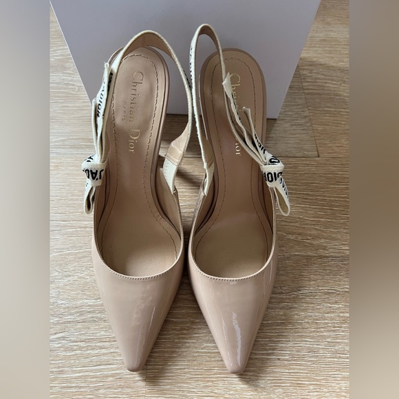 J'ADIOR SLINGBACK PUMP in Nude Patent Calfskin 10cm Heel - Picture 5 of 14